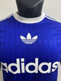 2025 AD Casual Blue Player Version Training shirts *三叶草