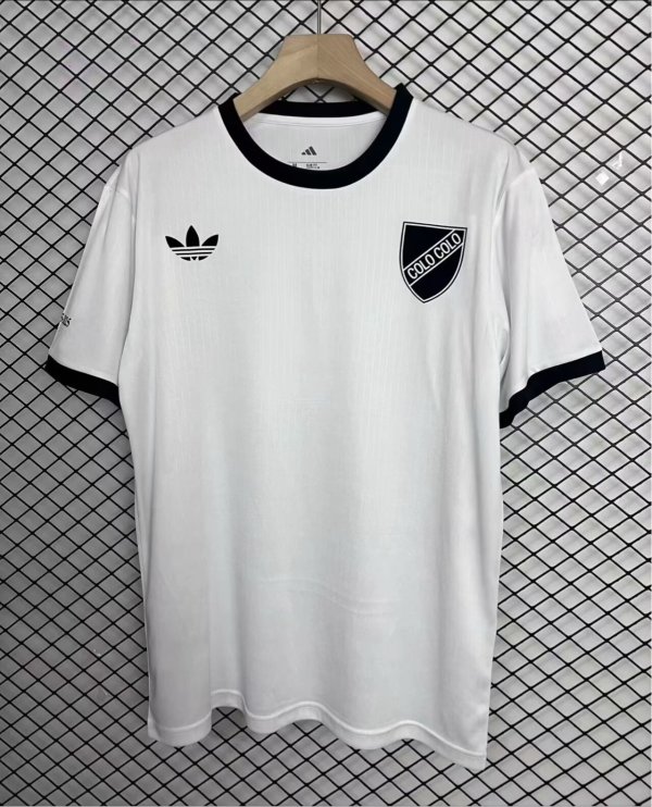 25-26 Colo-Colo 100th Anniversary White Fans Soccer Jersey *黑队标
