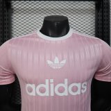 2025 AD Casual Light Pink Player Version Training shirts *三叶草