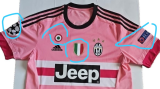 2015-2016 JUV Away Pink Retro Soccer Jersey