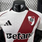 25-26 River Plate Home Player Version Soccer Jersey*带广告