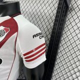 25-26 River Plate Home Player Version Soccer Jersey*带广告