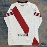 25-26 River Plate Home Long Sleeve Fans Soccer Jersey