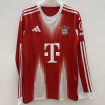 25-26 Bayern Home Long Sleeve Soccer Jersey (长袖)