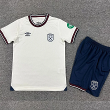 25-26 West Ham Away Kids Soccer Jersey 1:1 Thai Quality