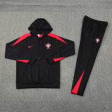 24-25 Portugal Black Hoodie Tracksuit (卫衣套装)