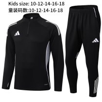 2025 AD Black Kids Half Pull Tracksuit