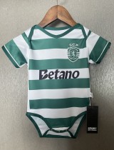 25-26 Sporting Lisbon Home Baby Infant Crawl Suit 1:1 Thai Quality