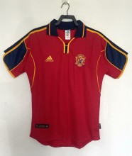 2000 Spain Home Retro Soccer Jersey