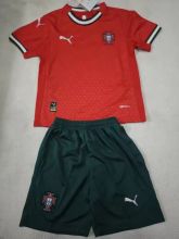 25-26 Portugal Home Kids Soccer Jersey
