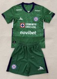 25-26 Cruz Azul Green Goalkeeper Kids Soccer Jersey 1:1 Thai Quality