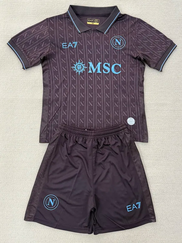 25-26 Napoli Third Kids Soccer Jersey 1:1 Thai Quality