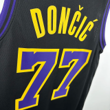 23-24 LAKERS DONCIC #77 Black City Edition Top Quality Hot Pressing NBA Jersey
