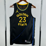 24-25 WARRIORS GREEN #23 Black Top Quality Hot Pressing NBA Jersey (Trapeze Edition) 飞人版