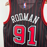 25-26 BULLS RODMAN #91 Black Top Quality Hot Pressing NBA Jersey (Trapeze Edition) 飞人版
