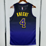 24-25 LAKERS KNECHT #4 Royal blue City Edition Top Quality Hot Pressing NBA Jersey