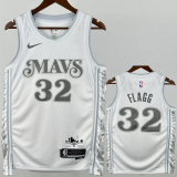 24-25 Dallas Mavericks FLAGG #32 White City Edition Top Quality Hot Pressing NBA Jersey