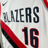 22-23 Trail Blazers YANG #16 White Top Quality Hot Pressing NBA Jersey