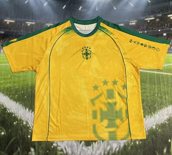 25-26 Brazil Yellow Commemorative Edition Fans Soccer Jersey