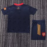 1996 Spain Away Retro Kids Soccer Jersey
