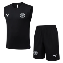 25-26 Man City High Quality Tank Top And Shorts Suit