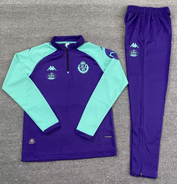 25-26 Real Valladolid High Quality Half Pull Tracksuit