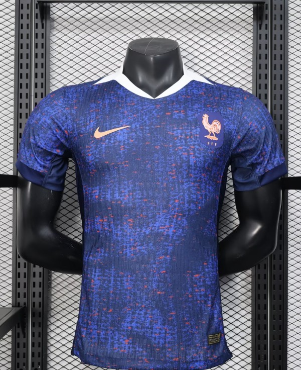 25-26 France Home Player Version Soccer Jersey