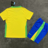 25-26 Brazil Home Kids Soccer Jersey