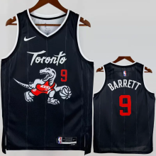 25-26 Raptors BARRETT #9 Black City Edition Top Quality Hot Pressing NBA Jersey