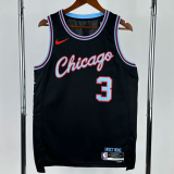 25-26 BULLS GIDDEY #3 Black City Edition Top Quality Hot Pressing NBA Jersey