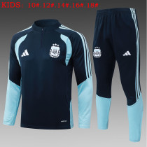 26-27 Argentina High Quality Kids Half Pull Tracksuit