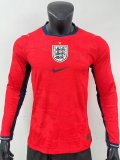 2026 England Away Long Sleeve Player Version Soccer Jersey (长袖球员)
