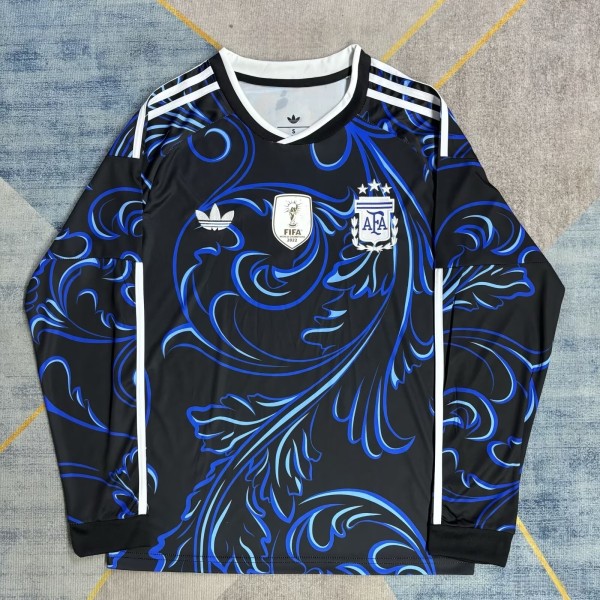 2026 World Cup Argentina Away Long Sleeve Fans Soccer Jersey (长袖)