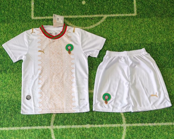 2026 World Cup Morocco Away Kids Soccer Jersey