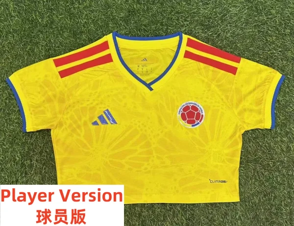 2026 Colombia Home Women Player Version Cheerleading Short-sleeved (女)