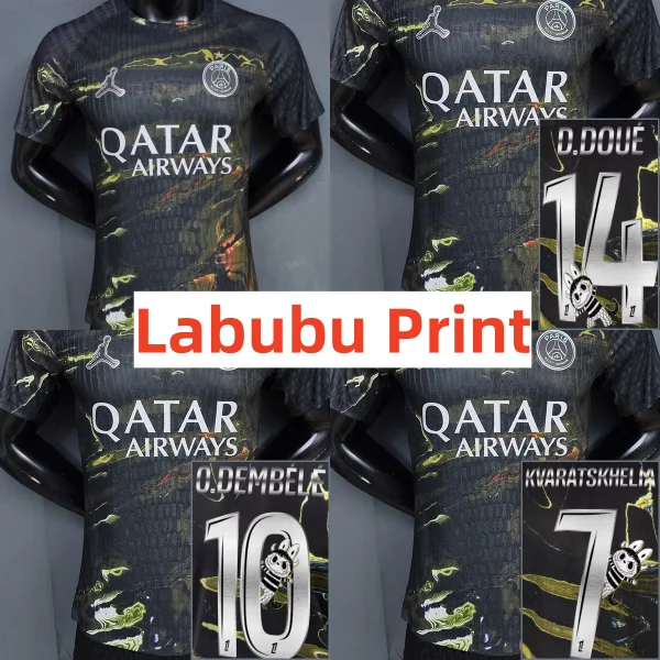 25-26 PSG Special Edition Labubu Print Player Version Soccer Jersey