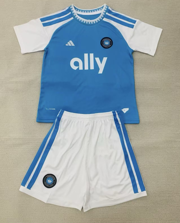 26-27 CHarlotte FC Home Kids Soccer Jersey