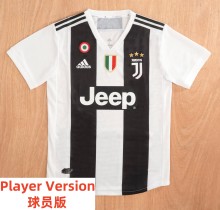 2018-2019 JUV Home Player Version Retro Soccer Jersey *球员