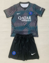 26-27 PSG Black GoalKeeper Kids Soccer Jersey