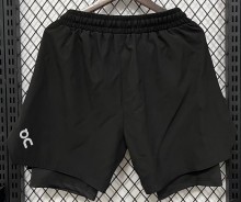 2026 ON Black Casual Double Layer Short Pants