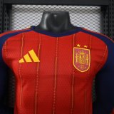 2026 World Cup Spain Home Long Sleeve Player Version Soccer Jersey (With 2 Star)*两颗星*长袖球员