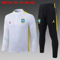 26-27  Brazil High Quality Kids Half Pull Tracksuit