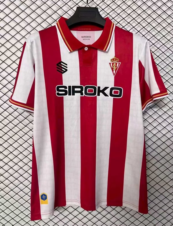 26-27 Gijon Home Fans Soccer Jersey