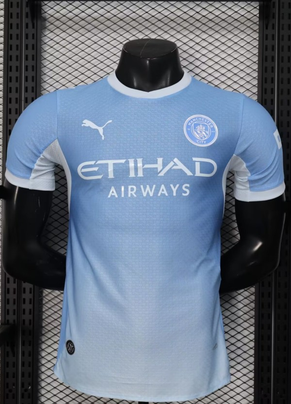 26-27 Man City Home Player Version Soccer Jersey