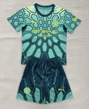 26-27 Man City Green Goalkeeper Kids Soccer Jersey