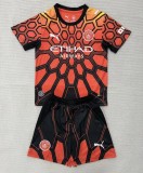 26-27 Man City Orange Goalkeeper Kids Soccer Jersey