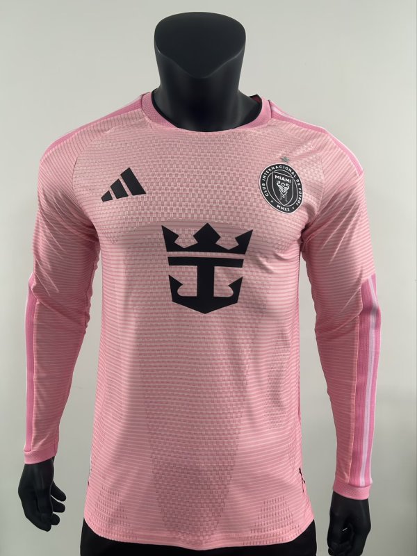 26-27 Inter Miami Home Long Sleeve Player Version Soccer Jersey*长袖球员