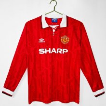 1992-1994 Man Utd Home Long sleeves Retro Soccer Jersey