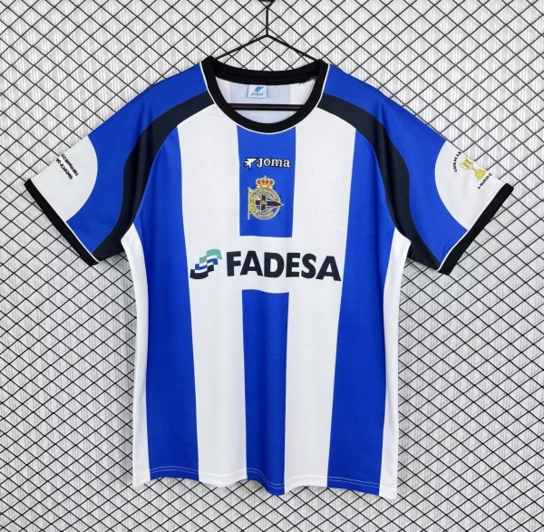 2001-2002 La Coruna Home Retro Soccer Jersey
