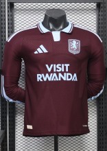 26-27 Aston Villa Home Long Sleeve Player Version Soccer Jersey*长袖球员